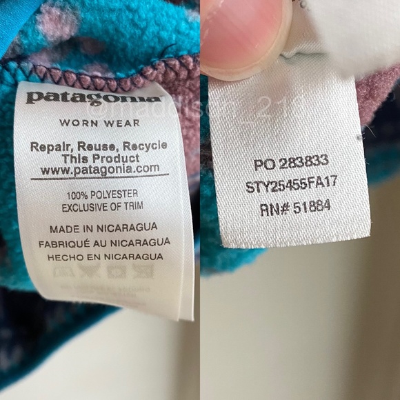 Patagonia Synchilla Snap-T Fleece Pullover Large Laughing Waters Elwha Blue L - Picture 9 of 10